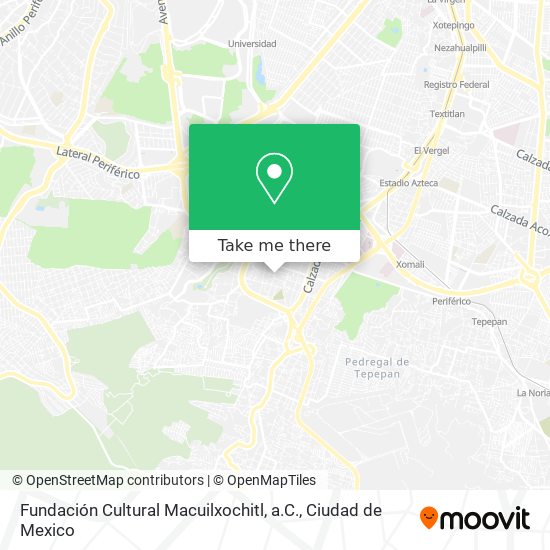 Fundación Cultural Macuilxochitl, a.C. map