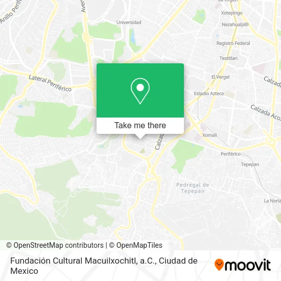 Fundación Cultural Macuilxochitl, a.C. map