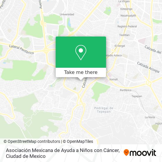 Asociación Mexicana de Ayuda a Niños con Cáncer map