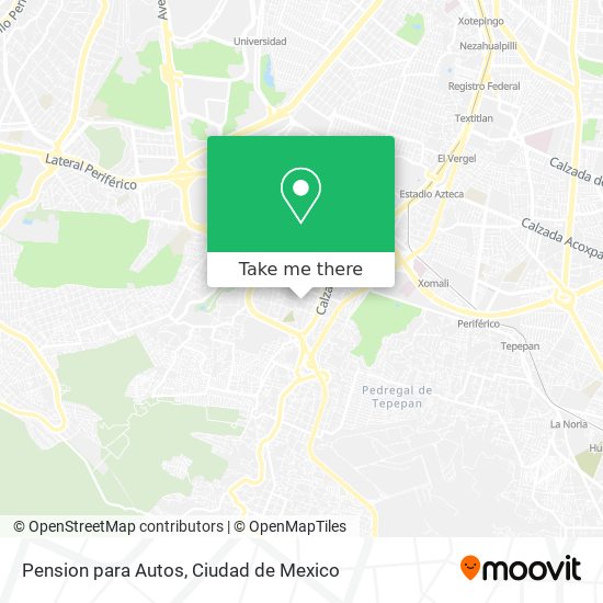 Mapa de Pension para Autos