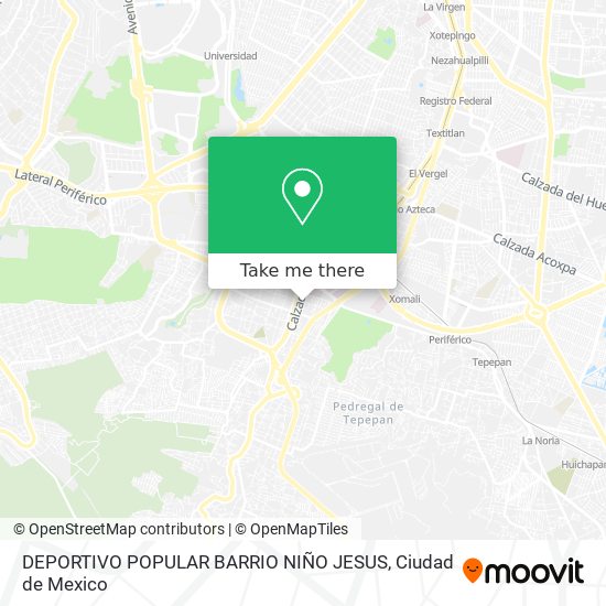 Mapa de DEPORTIVO POPULAR BARRIO NIÑO JESUS