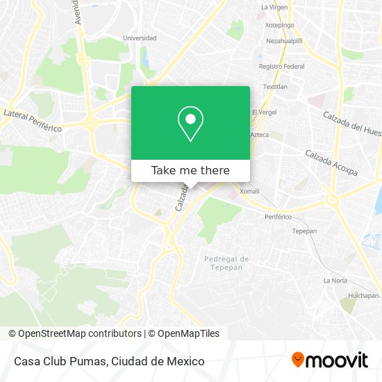 Casa Club Pumas map
