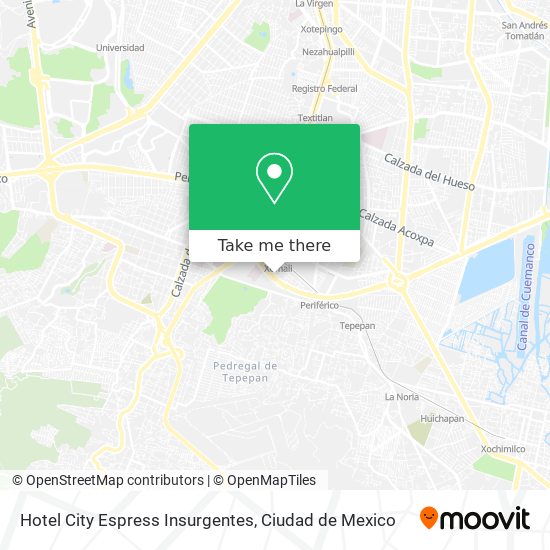 Hotel City Espress Insurgentes map