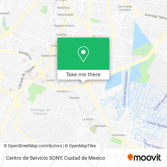 Mapa de Centro de Servicio SONY