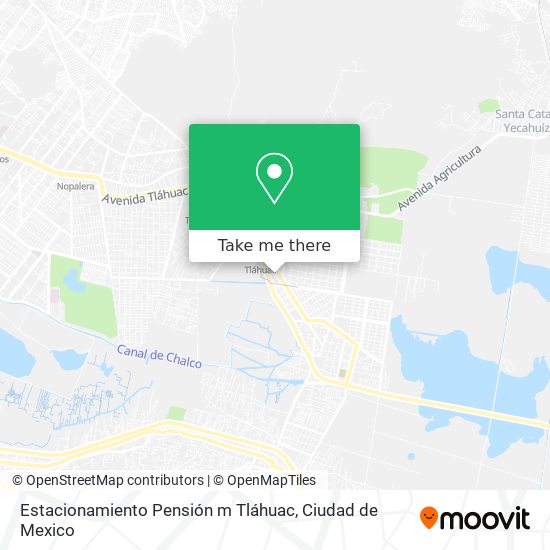 Mapa de Estacionamiento Pensión m Tláhuac