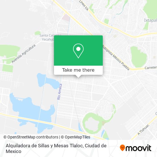 Alquiladora de Sillas y Mesas Tlaloc map