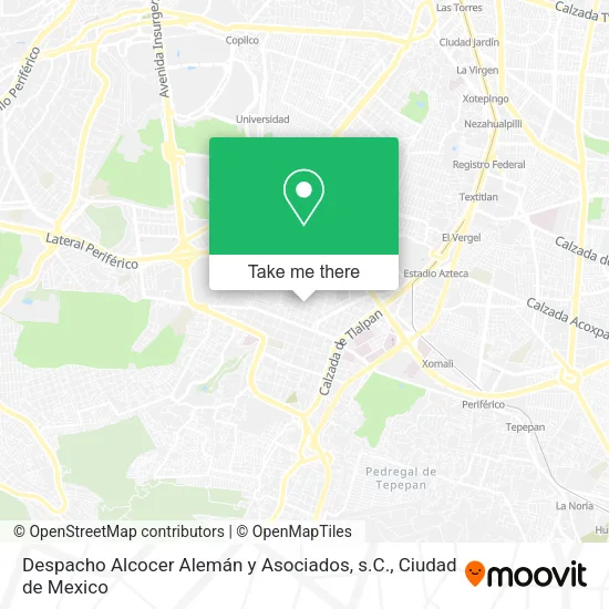 Mapa de Despacho Alcocer Alemán y Asociados, s.C.
