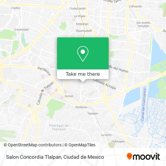 Mapa de Salon Concordia Tlalpan