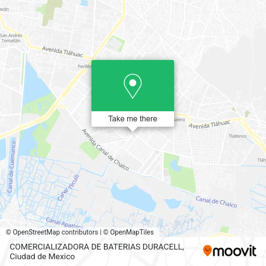 Mapa de COMERCIALIZADORA DE BATERIAS DURACELL