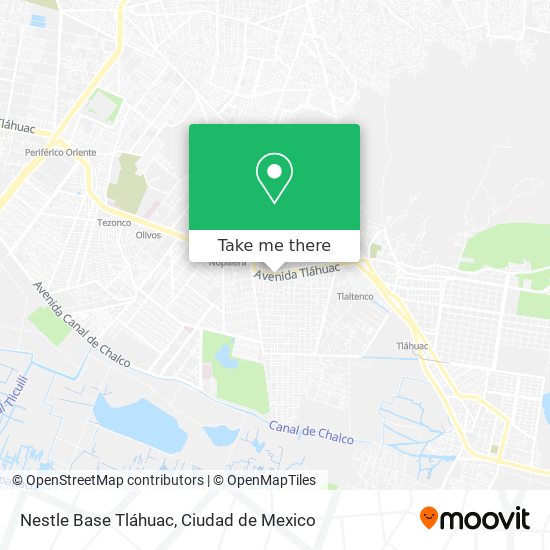 Nestle Base Tláhuac map