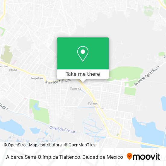 Mapa de Alberca Semi-Olímpica Tlaltenco