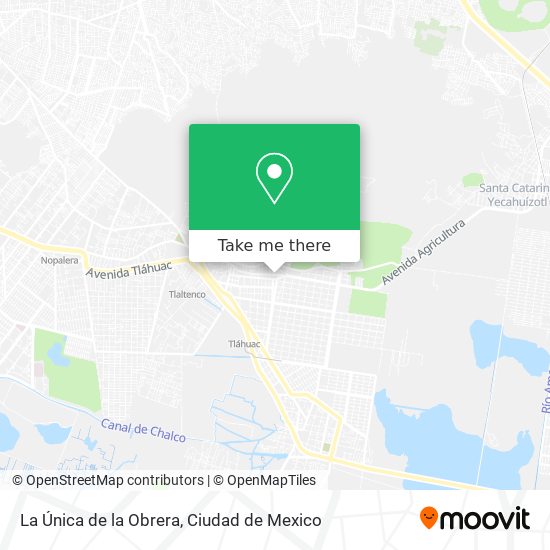Mapa de La Única de la Obrera