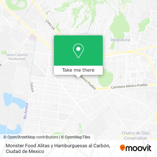Mapa de Monster Food Alitas y Hamburguesas al Carbón
