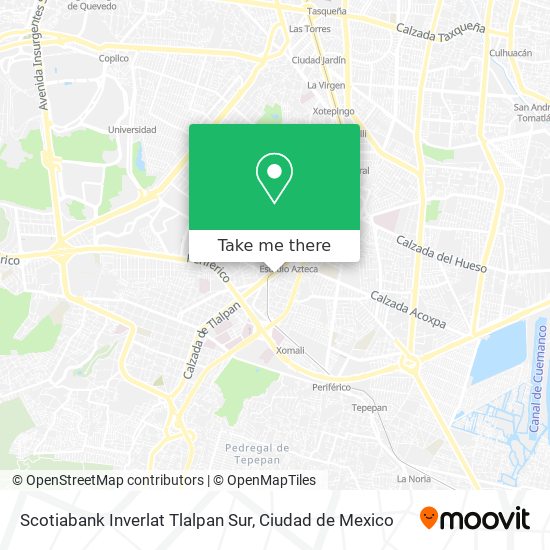 Scotiabank Inverlat Tlalpan Sur map