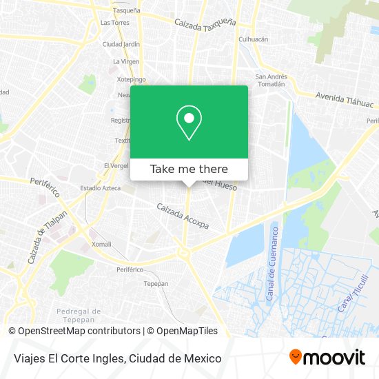 Viajes El Corte Ingles map