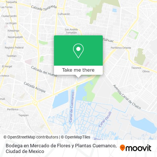 Mapa de Bodega en Mercado de Flores y Plantas Cuemanco