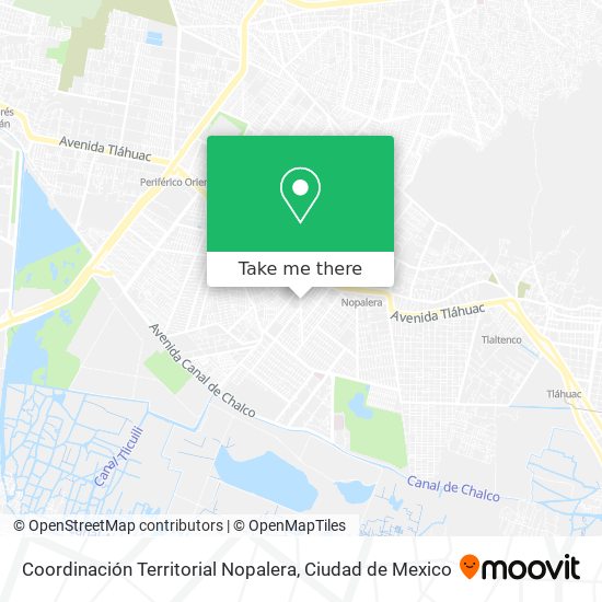 Mapa de Coordinación Territorial Nopalera