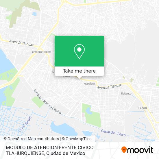 MODULO DE ATENCION FRENTE CIVICO TLAHURQUIENSE map