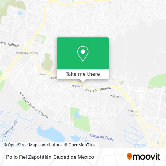 Mapa de Pollo Fiel Zapotitlán