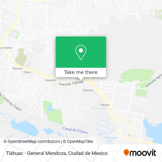 Mapa de Tláhuac - General Mendoza