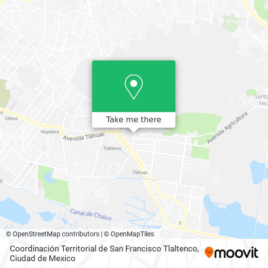 Coordinación Territorial de San Francisco Tlaltenco map