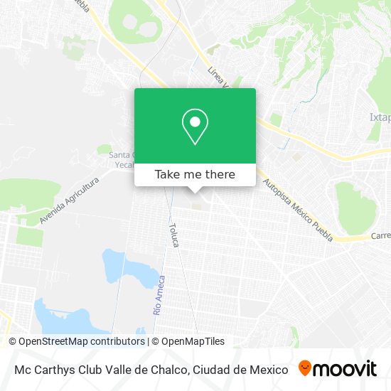 Mapa de Mc Carthys Club Valle de Chalco