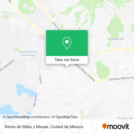 Renta de Sillas y Mesas map