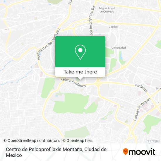 Mapa de Centro de Psicoprofilaxis Montaña