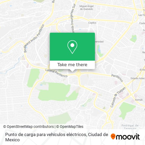 Mapa de Punto de carga para vehículos eléctricos