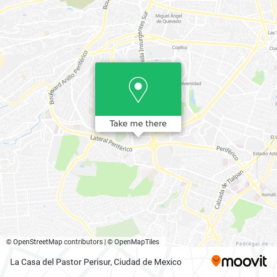 Mapa de La Casa del Pastor Perisur