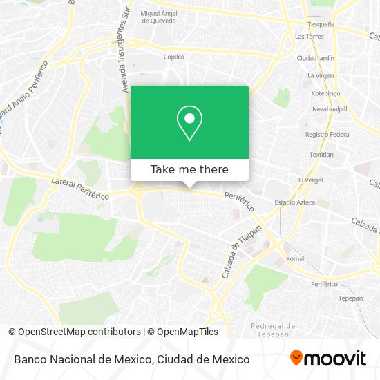 Banco Nacional de Mexico map