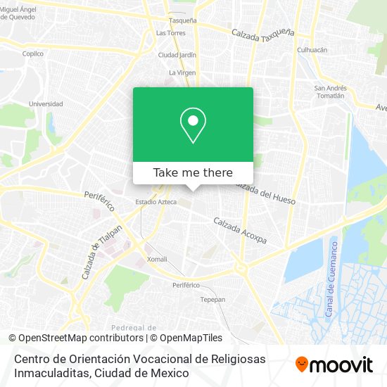 Centro de Orientación Vocacional de Religiosas Inmaculaditas map