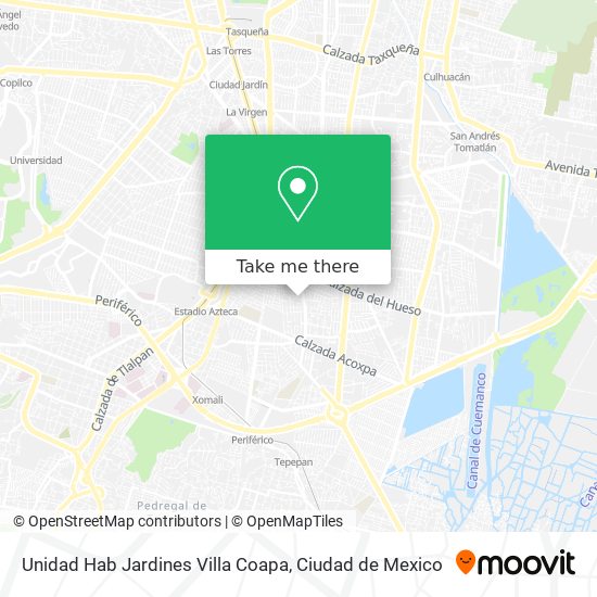 Unidad Hab Jardines Villa Coapa map