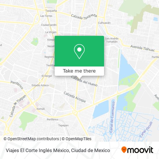 Viajes El Corte Inglés México map