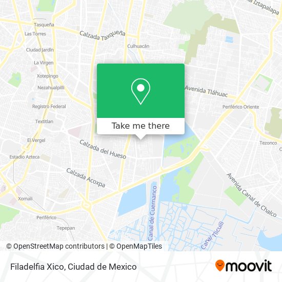 Filadelfia Xico map