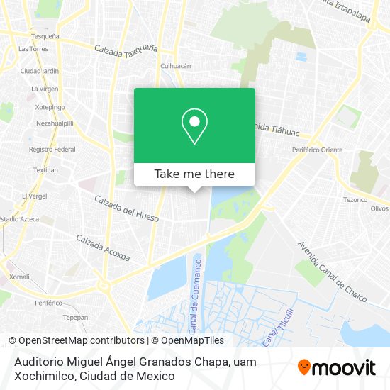 Auditorio Miguel Ángel Granados Chapa, uam Xochimilco map