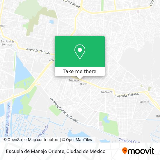 Escuela de Manejo Oriente map