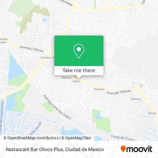 Mapa de Restaurant Bar Olivos Plus