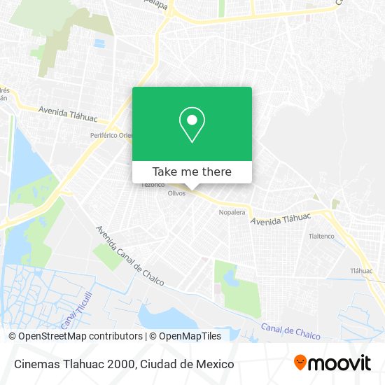 Cinemas Tlahuac 2000 map