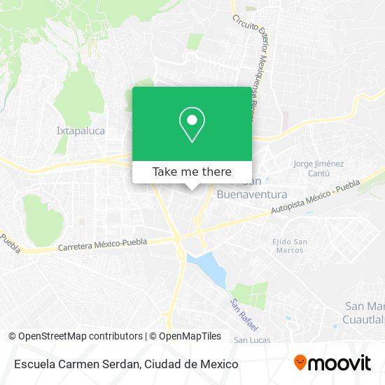 Escuela Carmen Serdan map