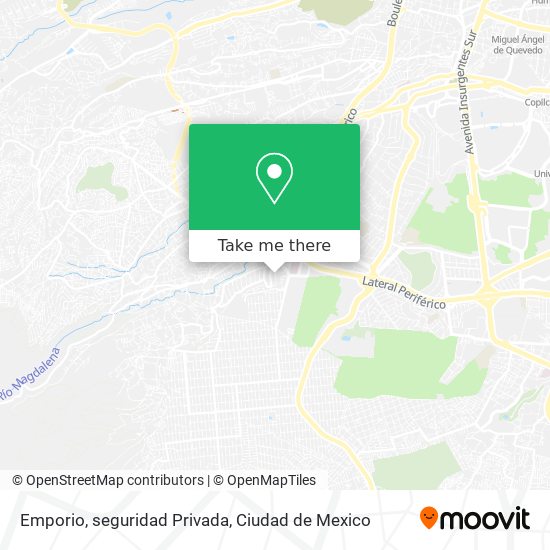 Mapa de Emporio, seguridad Privada