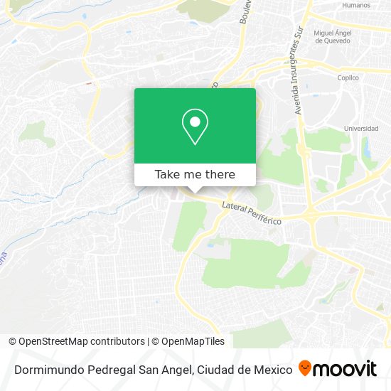 Mapa de Dormimundo Pedregal San Angel