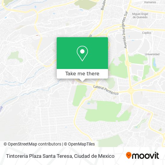 Mapa de Tintoreria Plaza Santa Teresa