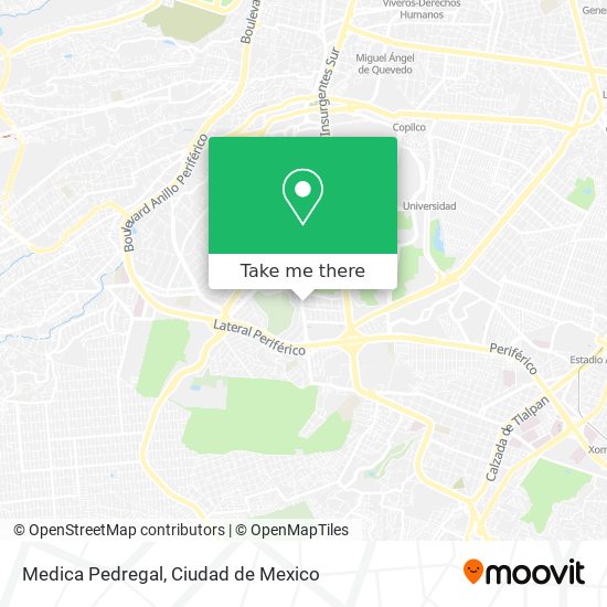 Medica Pedregal map