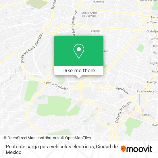 Mapa de Punto de carga para vehículos eléctricos