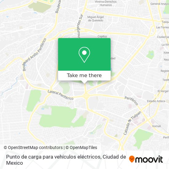 Punto de carga para vehículos eléctricos map