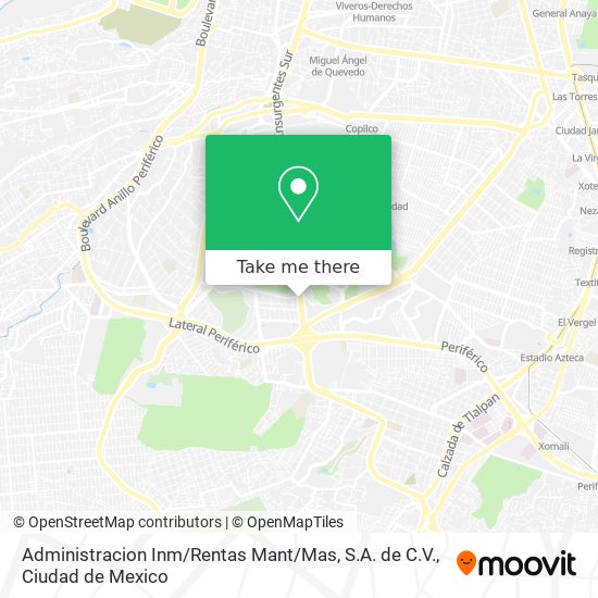 Mapa de Administracion Inm / Rentas Mant / Mas, S.A. de C.V.