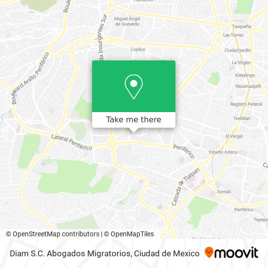 Diam S.C. Abogados Migratorios map