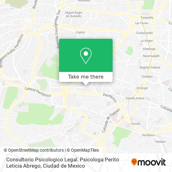 Consultorio Psicologico Legal. Psicologa Perito Leticia Abrego map