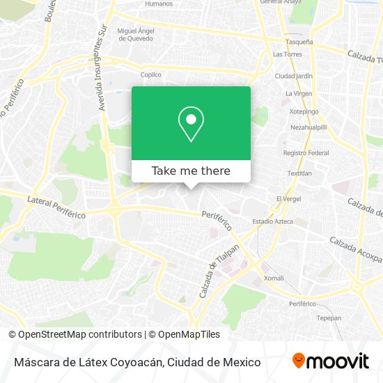 Mapa de Máscara de Látex Coyoacán